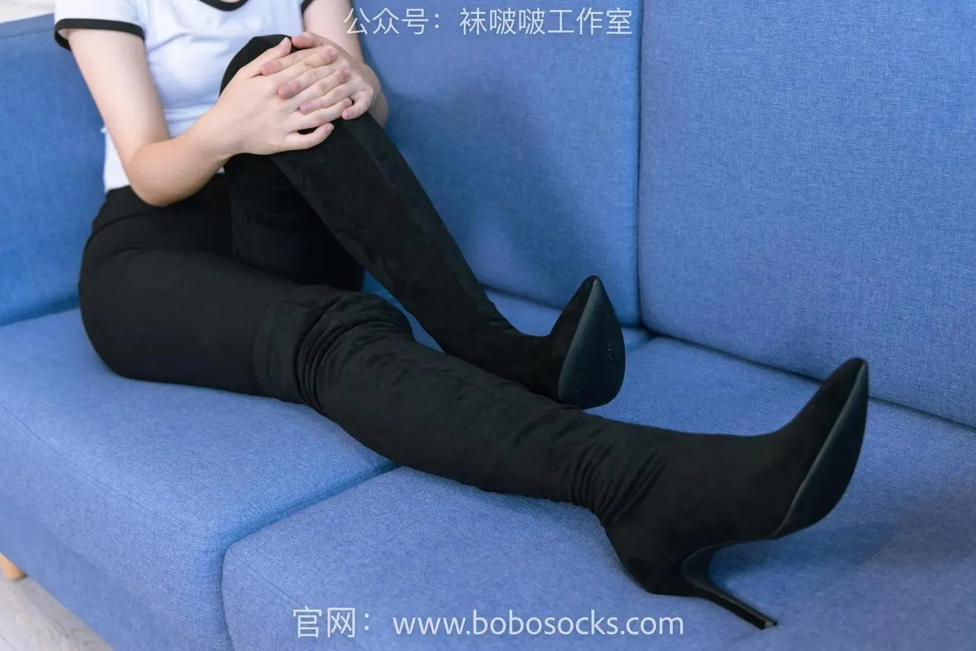 [BoBoSocks袜啵啵]NO.122 小淳-高跟长靴、白棉袜 [149P]插图7